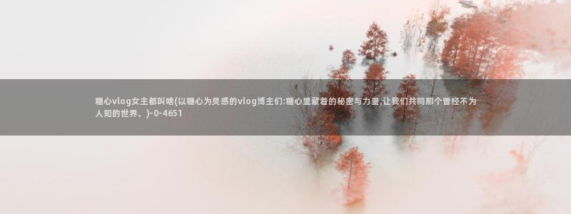 糖心vlog西施小晗:糖心vlog女主都